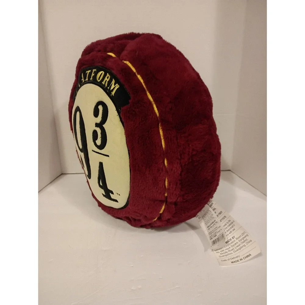 Harry Potter Platform 9 3/4 Round Plush Pillow Hogwarts Express Miniso Burgundy